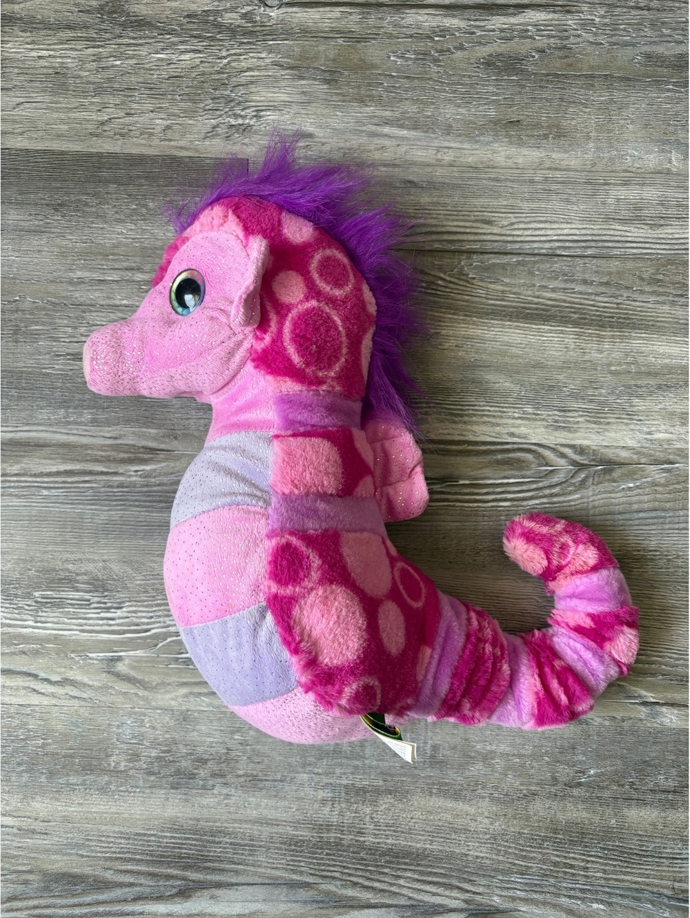Wild Republic Pink & Purple Seahorse Plush – Approx. 13”